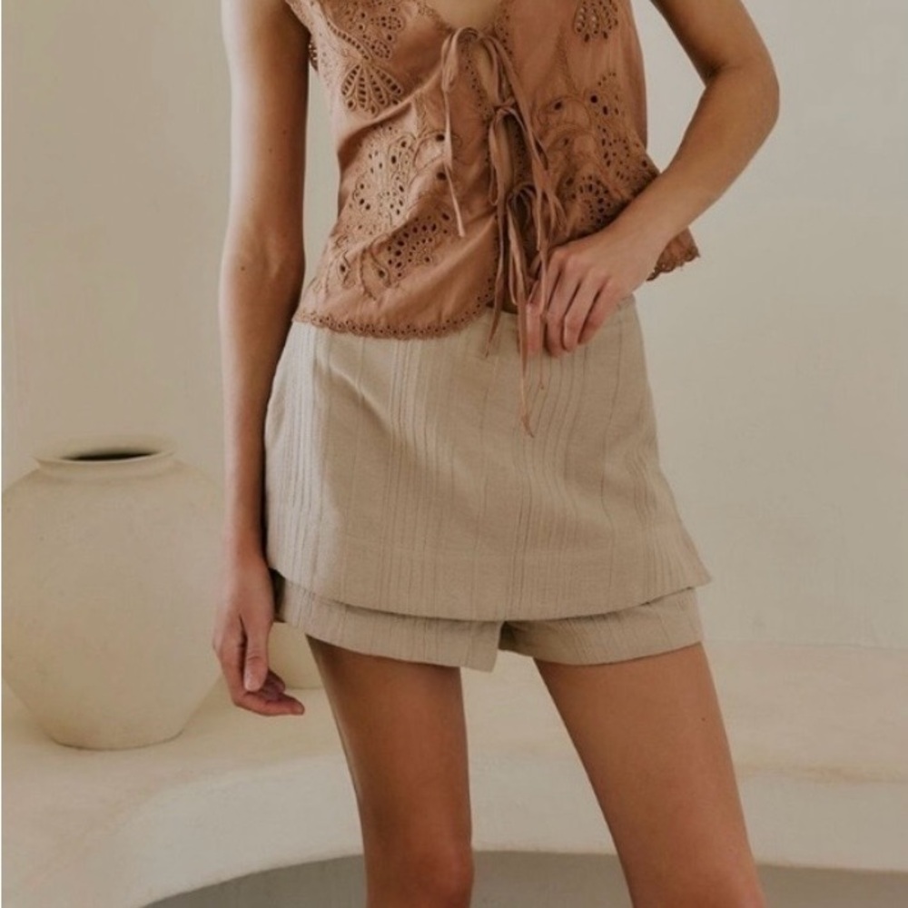 NWT Free People Jayde Skort in Ceramic Stone